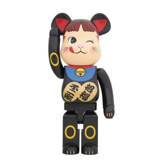 メディコムトイ(MEDICOM TOY)の送料込み　当選品　BE@RBRICK 招き猫 ペコちゃん 黒　1000％(ぬいぐるみ/人形)