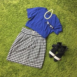 ダブルクローゼット(w closet)のw closet⭐︎チェック⭐︎スカート(ひざ丈スカート)