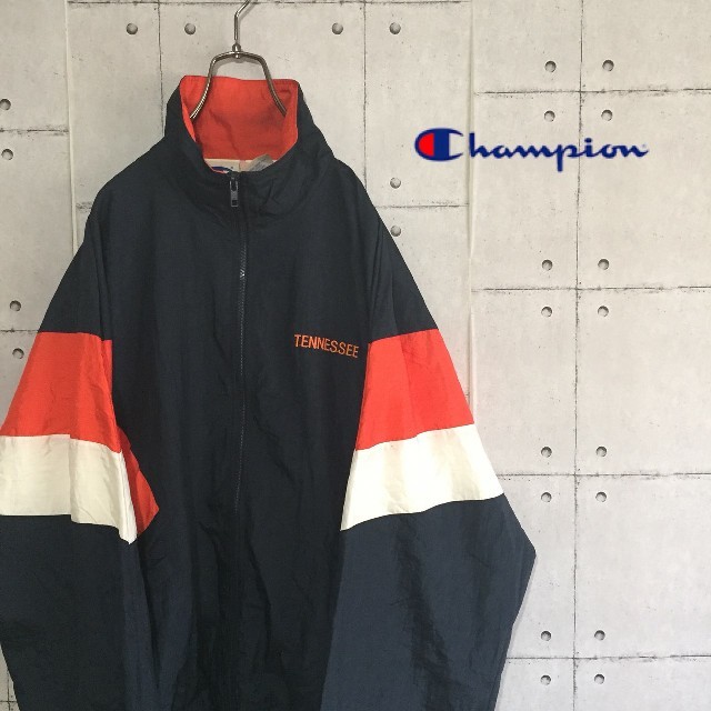 Champion(チャンピオン)のレトロ USA champion マルチカラー ナイロンジャケット
 メンズのジャケット/アウター(ナイロンジャケット)の商品写真