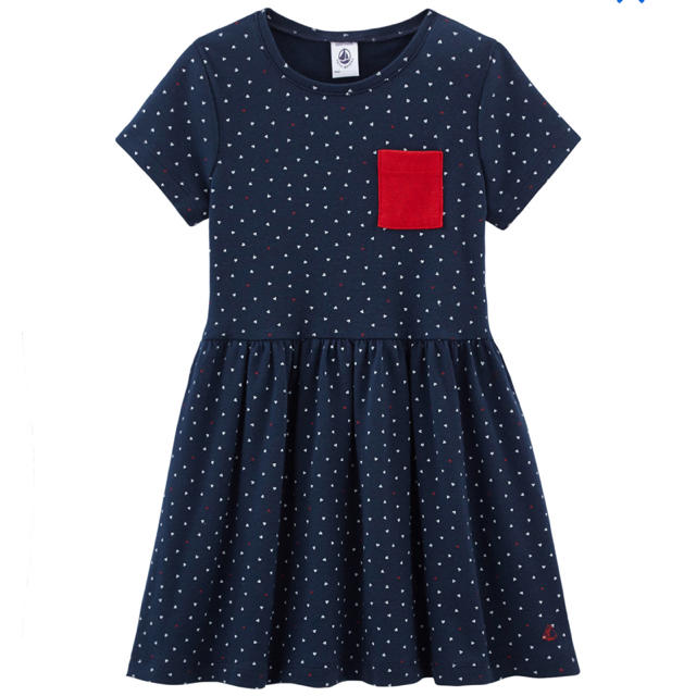 PETIT BATEAU(プチバトー)の新品 プチバトー ワンピース 3ans ボンポワン ファミリア  キッズ/ベビー/マタニティのキッズ服女の子用(90cm~)(ワンピース)の商品写真