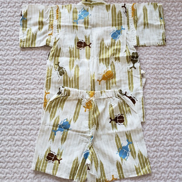 カブトムシ柄甚平　90 キッズ/ベビー/マタニティのキッズ服男の子用(90cm~)(甚平/浴衣)の商品写真