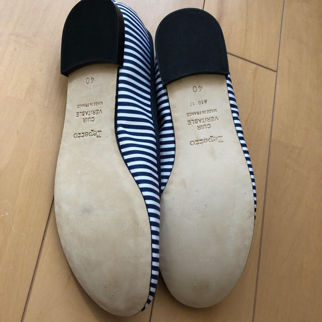 repetto(レペット)のレペット★40 ボーダーバレーシューズ 未使用★25センチくらい レディースの靴/シューズ(バレエシューズ)の商品写真