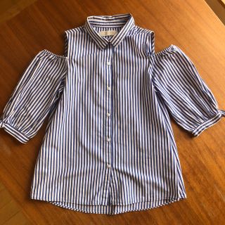 ザラキッズ(ZARA KIDS)のZara Girls  肩出しシャツ 150(Tシャツ/カットソー)