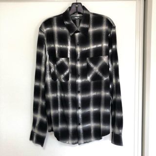 サンローラン(Saint Laurent)のAMIRI 18aw グリッタープレイドシャツ S(シャツ)