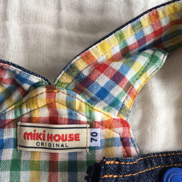 mikihouse(ミキハウス)のミキハウスオーバーオール70 キッズ/ベビー/マタニティのベビー服(~85cm)(カバーオール)の商品写真