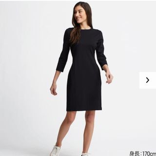 ユニクロ(UNIQLO)のユニクロ フォーマル ワンピース  ポンチ ワンピース (ひざ丈ワンピース)