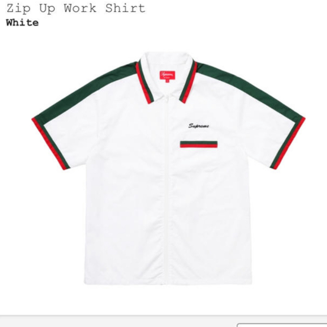 Supreme(シュプリーム)の2018 supreme zip up work shirt white  メンズのトップス(シャツ)の商品写真