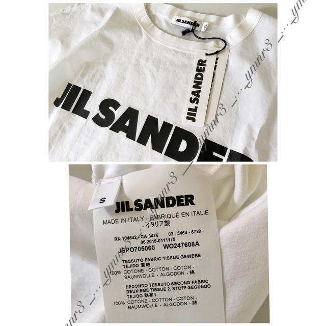 Jil Sander(ジルサンダー)の2019SS  JIL SANDER ジルサンダー ロゴ Tシャツ  Ｓ レディースのトップス(Tシャツ(半袖/袖なし))の商品写真