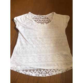 ザラ(ZARA)の白トップス ZARA(カットソー(半袖/袖なし))