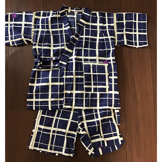 甚平 男の子 100センチ キッズ/ベビー/マタニティのキッズ服男の子用(90cm~)(甚平/浴衣)の商品写真