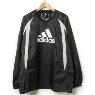 アディダス(adidas)のadidasアディダス☆ロゴマーク黒ナイロンロトップス(ジャージ)