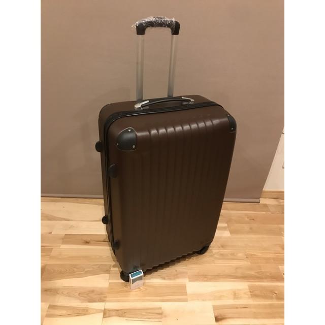 カバー付◎大型超軽量スーツケース　TSAダイヤルロック Lサイズ 茶色