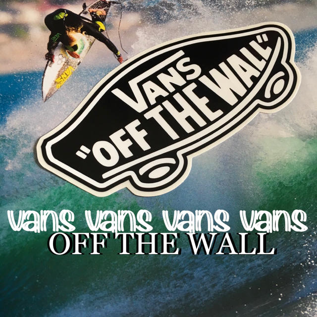 VANS(ヴァンズ)のVANSバンズUS限定型抜きoffthewallアイコンBlackステッカー スポーツ/アウトドアのスポーツ/アウトドア その他(サーフィン)の商品写真