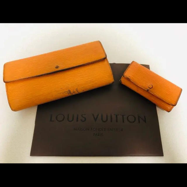 LOUIS VUITTON(ルイヴィトン)のルイヴィトン 長財布 キーケース セット エピ オレンジ レディースのファッション小物(財布)の商品写真