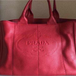 プラダ(PRADA)の美品 ♡PRADA レザー製 カナパ ♡(トートバッグ)