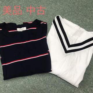 ゴゴシング(GOGOSING)の美品 中古 韓国ファッション Tシャツ セット ボーダー 安い 2枚セット(Tシャツ(半袖/袖なし))