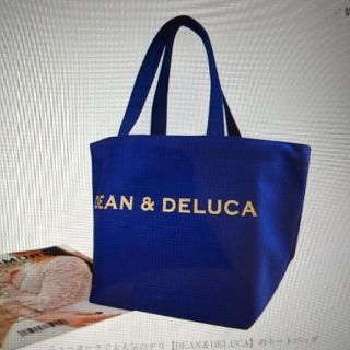 ディーンアンドデルーカ(DEAN & DELUCA)のDEAN &DELUCA  トートバッグ  ネイビー  ゴールドロゴ  L　　(トートバッグ)