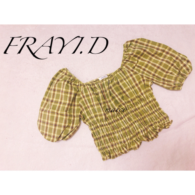 FRAY I.D(フレイアイディー)のFRAYI.D☆スクエアネックシャーリングブラウス レディースのトップス(シャツ/ブラウス(半袖/袖なし))の商品写真