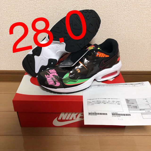 NIKE(ナイキ)の【28.0】ATMOS × NIKE AIR MAX2 LIGHT BLACK メンズの靴/シューズ(スニーカー)の商品写真