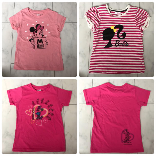 Disney(ディズニー)のキッズ Tシャツ 3枚 キッズ/ベビー/マタニティのキッズ服女の子用(90cm~)(Tシャツ/カットソー)の商品写真