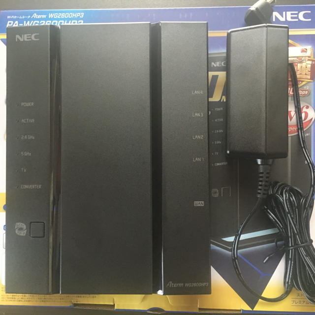 NEC(エヌイーシー)のWiFiルーター NEC Aterm PA-WG2600HP3 スマホ/家電/カメラのPC/タブレット(PC周辺機器)の商品写真