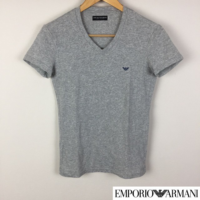 Emporio Armani(エンポリオアルマーニ)の美品 エンポリオアルマーニ 半袖Tシャツ グレー サイズS メンズのトップス(Tシャツ/カットソー(半袖/袖なし))の商品写真