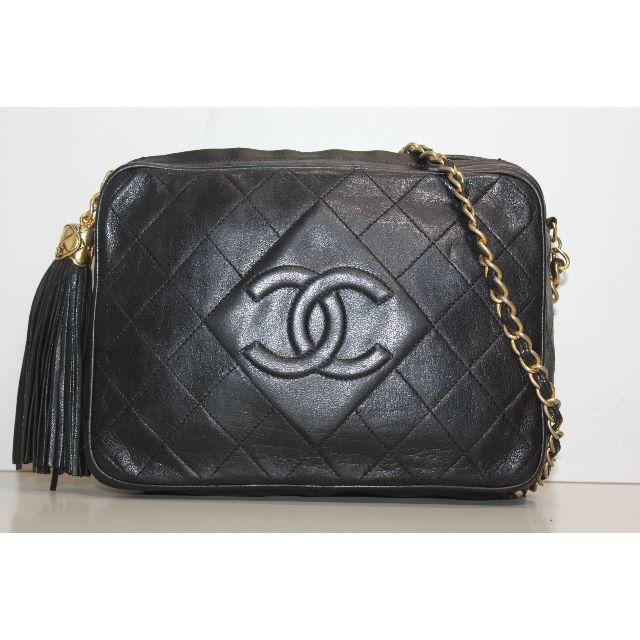 CHANEL - ヴィンテージ シャネル マトラッセ フリンジ チェーンショルダーバッグ 斜め掛け