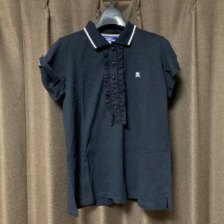 バーバリーブルーレーベル(BURBERRY BLUE LABEL)のバーバリーブルーレーベルBURBERRYポロシャツロゴ入り値下人気ブランド(ポロシャツ)