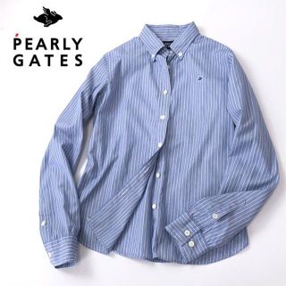 パーリーゲイツ(PEARLY GATES)のパーリーゲイツ　ワンポイント刺繍◎ストライプ ボタンダウンシャツ(シャツ/ブラウス(長袖/七分))