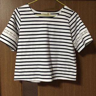 マジェスティックレゴン(MAJESTIC LEGON)のボーダートップス(カットソー(半袖/袖なし))