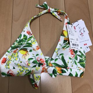 ユニクロ(UNIQLO)の新品 ユニクロ プリンセスタムタム スイム ホルターネックブラ ボタニカル S(水着)