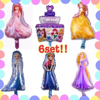 ディズニー(Disney)の新品 プリンセス バースデー バルーン 6set(モビール)