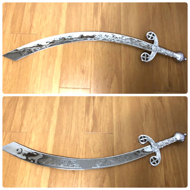 ベリーダンス用】全長75CM 取外し 重量640g ゴールド シミター ベリーダンス用】全長75CM 取外し 重量640g ゴールド シミター