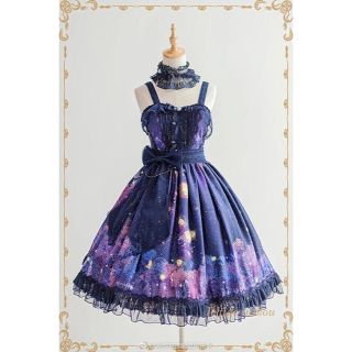 アンジェリックプリティー(Angelic Pretty)のゆん様専用★紫陽迷夢ハイウェストジャンパースカート(ひざ丈ワンピース)