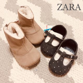 ザラ(ZARA)の新品☆ZARA MINI レザーベビーシューズ 2足(その他)