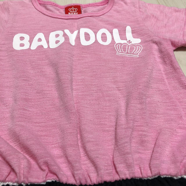 BABYDOLL(ベビードール)のBABY DOLL 切り替えボーダーワンピース  110 キッズ/ベビー/マタニティのキッズ服女の子用(90cm~)(ワンピース)の商品写真