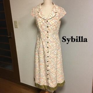 シビラ(Sybilla)の【Sybilla】シビラ レインボーカラー チェック 麻混 ロングワンピース (ロングワンピース/マキシワンピース)