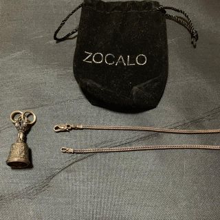 ソカロ(ZOCALO)のチベタン・ドラゴン・ドージェ・ベルペンダント& ヘリンボーン・ネックレスチェーン(ネックレス)