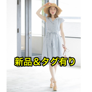 最終値下♡新品♡tocco closet ストライプ シャツワンピース(ひざ丈ワンピース)