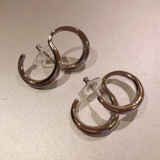 二重フープシルバーピアス(ピアス)