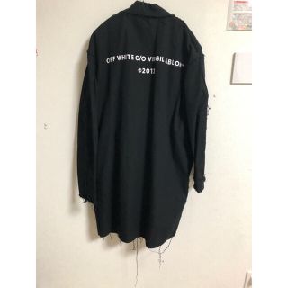 オフホワイト(OFF-WHITE)の極美品 off-white 断ち切り加工 コート xs オフホワイト NIKE(ステンカラーコート)