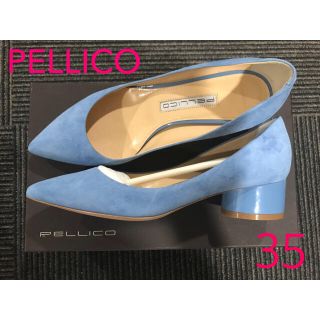 新品未使用♡Pellico ペリーコ パンプス スウェード チャンキーヒール35(ハイヒール/パンプス)