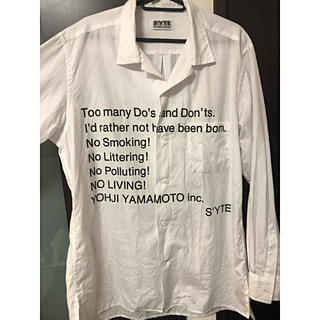 ヨウジヤマモト(Yohji Yamamoto)の本日限定値下げ！ メッセージオープンカラーシャツ yohji yamamoto(シャツ)