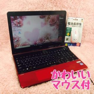 美品❤️大人気ピアノレッド❤️Corei3/4G/Blu-ray/10キー(ノートPC)