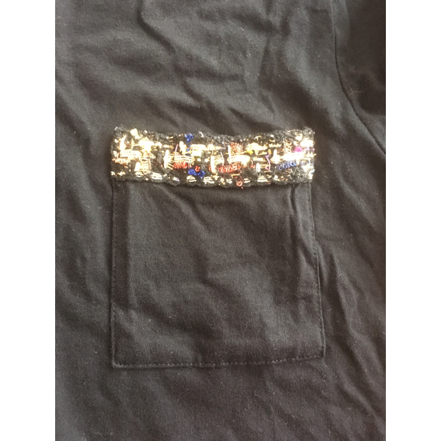 ZARA(ザラ)のＴシャツ 半袖カットソー トップス 黒 ZARA レディースのトップス(Tシャツ(半袖/袖なし))の商品写真