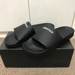 フィアオブゴッド(FEAR OF GOD)のFear Of God Essentials Slide Sandals 黒(サンダル)