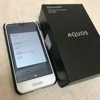 シャープ(SHARP)のAQUOS R compact SH-M06 白 SIMフリー ロボクルあり(スマートフォン本体)