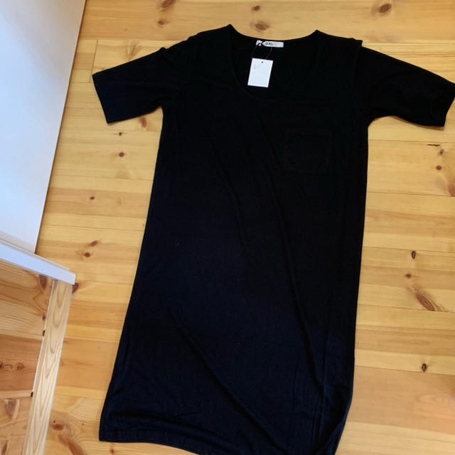 GRL(グレイル)のGRL ロングTシャツ  ブラック レディースのトップス(Tシャツ(半袖/袖なし))の商品写真