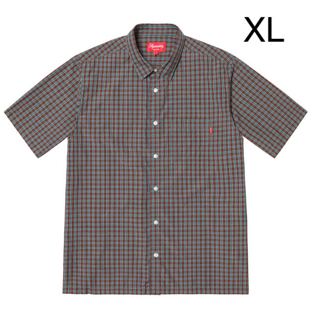 supreme Plaid S/S Shirt teal XLシャツ
