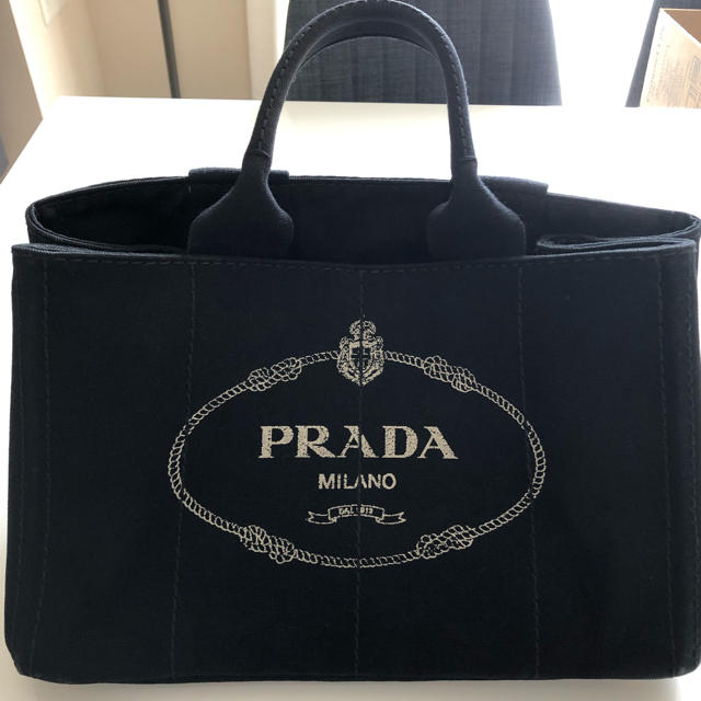 プラダ PRADA カナパ トートバッグ キャンバス ブラック